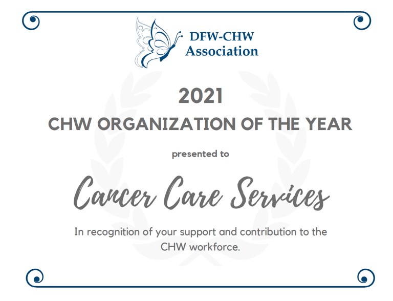 DFW-CHW Org of the Year 2021