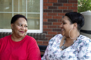Claudene's Story - Claudene and her daughter sit together