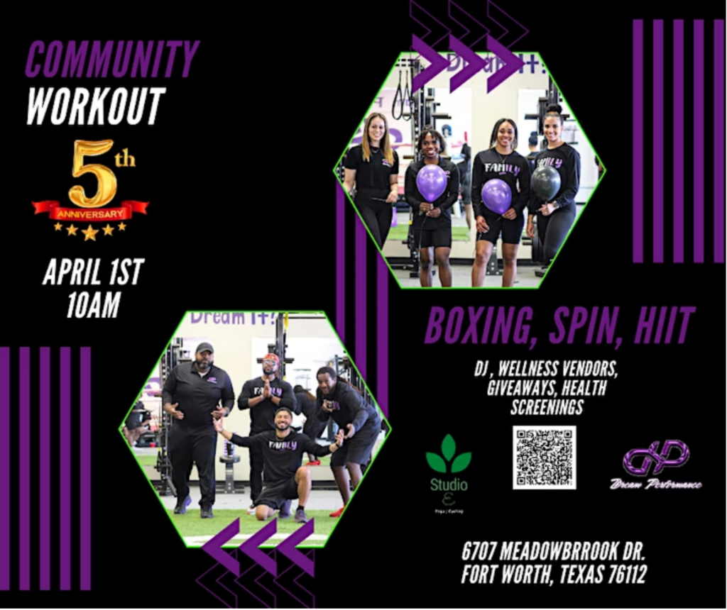 Dream Performance Community Workout flyer