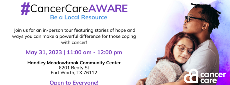 #CancerCareAWARE Tour flyer at Handley Meadowbrook Community Center