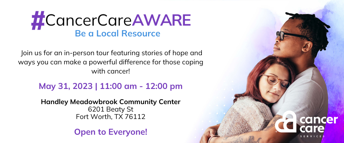 #CancerCareAWARE Tour flyer at Handley Meadowbrook Community Center