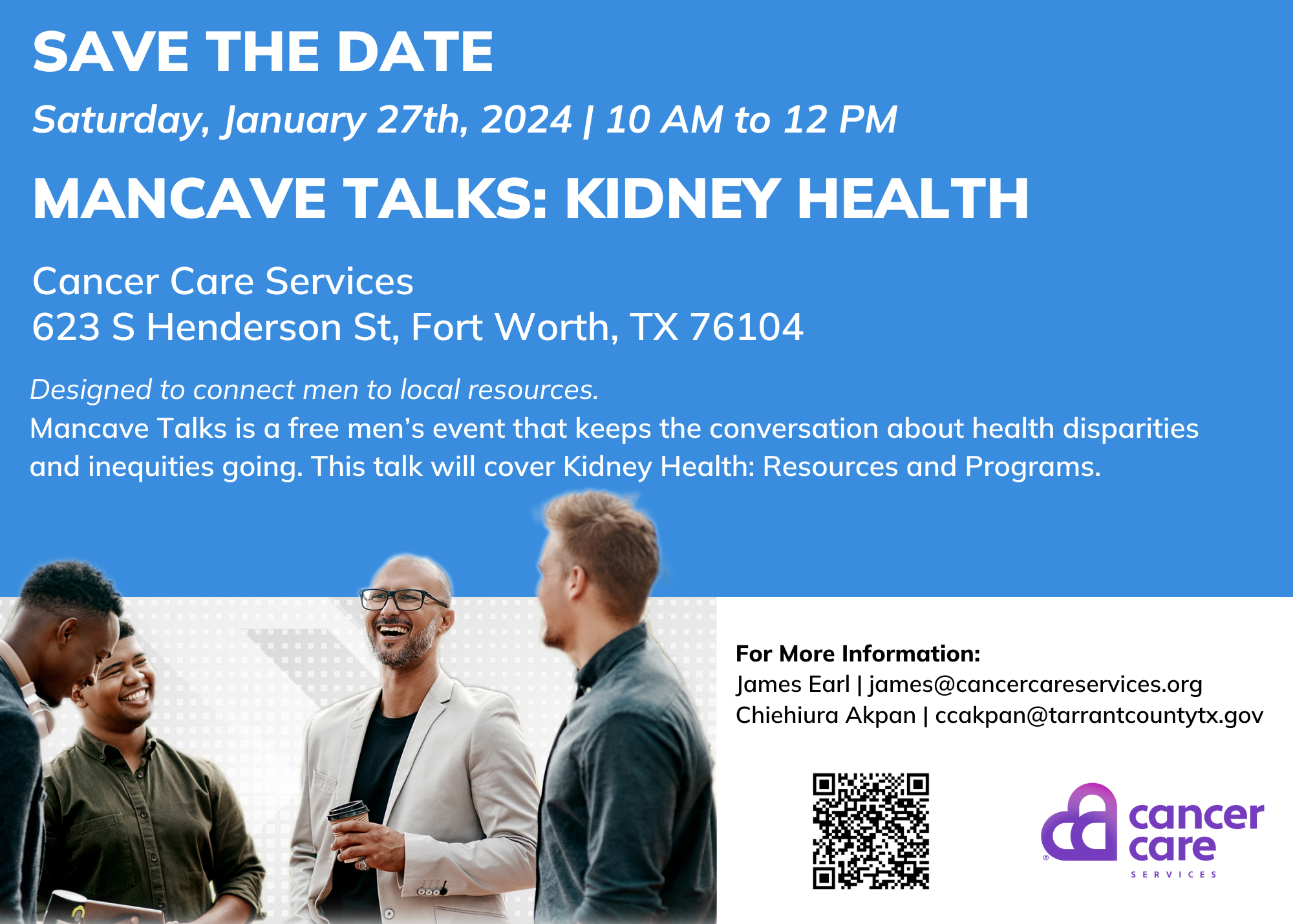 Mancave Talks: Kidney Health flyer