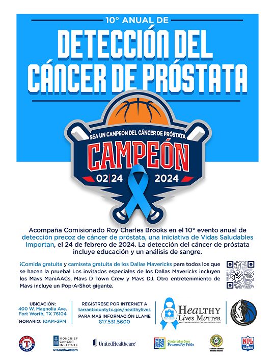 10th Annual Healthy Lives Matter Prostate Screening Event Spanish Flyer