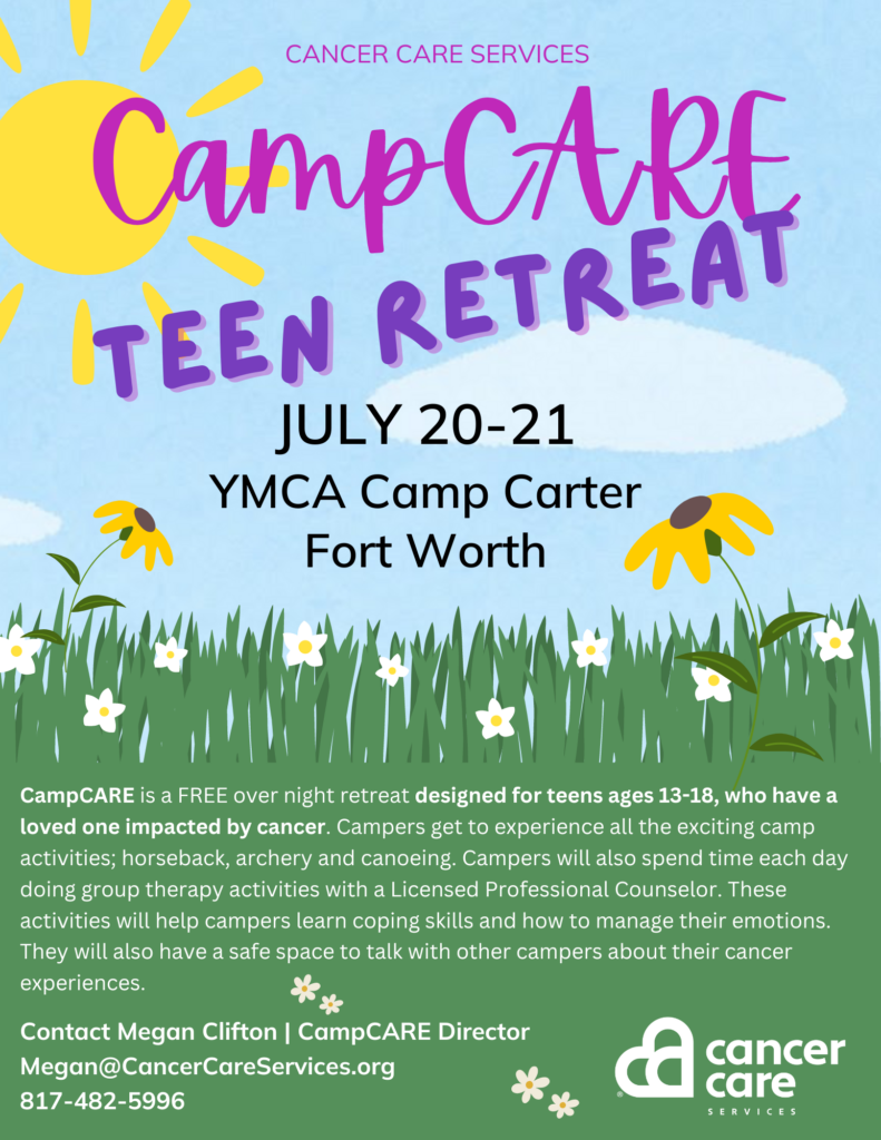 CampCARE Teen Retreat 2024 flyer