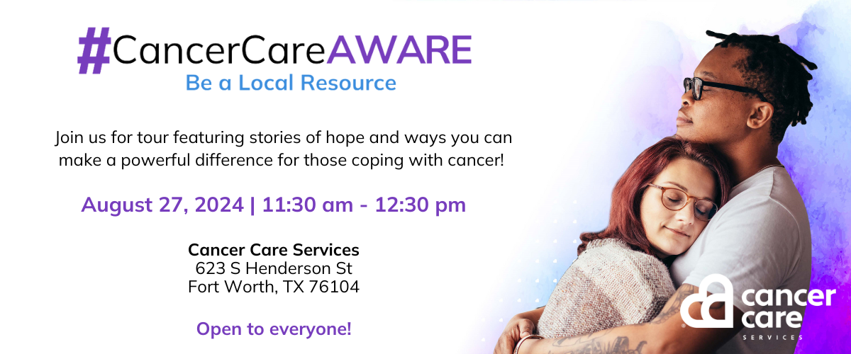 #CancerCareAWARE Tour flyer for August 27th, 2024