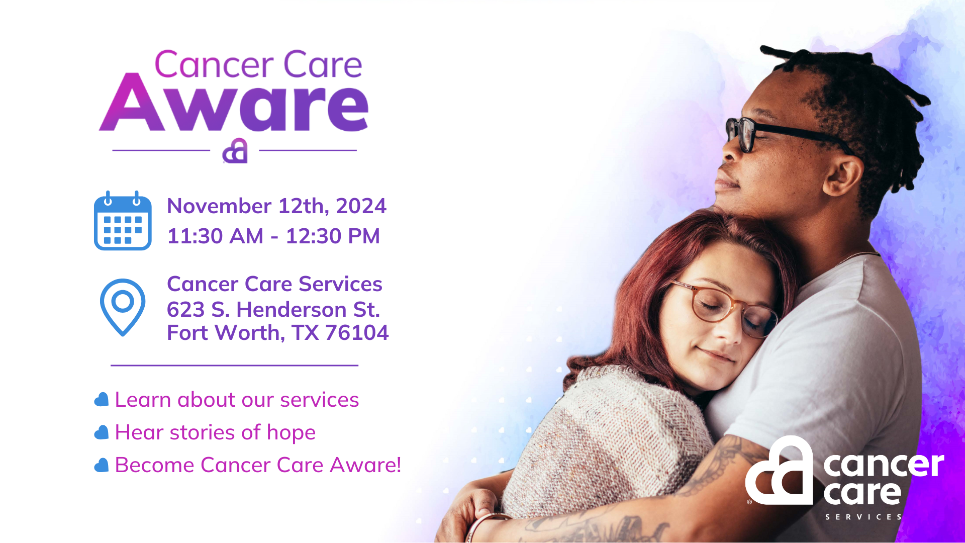 Cancer Care Aware Hour November Flyer