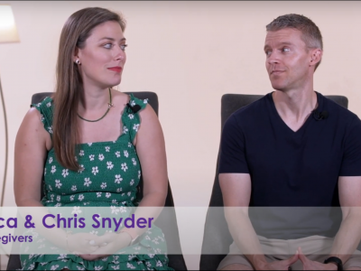 Erica and Chris's Story of Hope screenshot of Erica and Chris sitting next to each other.